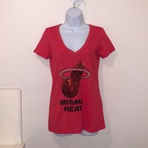 BNWT Gameday Couture Studded Miami Heat V-Neck Tee